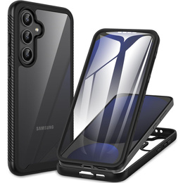 Carcasă pentru Samsung Galaxy S24 FE, Shockproof, cu folie, negru