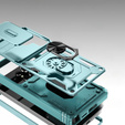 Husă pentru Samsung Galaxy S25 Ultra, KickStand Camera Lens, albastru