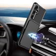 Husa pentru Samsung Galaxy A55 5G, Card Holder Kickstand, negru