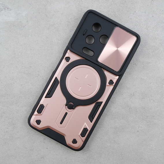 Husă blindată pentru Infinix Note 12 Pro 4G / Note 12 2023, CamShield Slide, roz rose gold