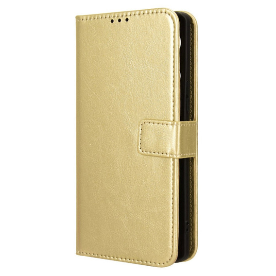 Cu clapetă pentru Infinix Note 40 Pro, Crazy Horse Wallet, de aur