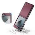 Husă pentru Samsung Galaxy Z Flip7 FE / Z Flip6, CASEME Litchi Leather, roșu
