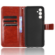 Cu clapetă pentru Samsung Galaxy M34, Crazy Horse Wallet, maro
