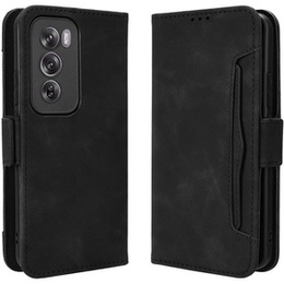 Cu clapetă pentru Oppo Reno 12 Pro, Card Slot, negru