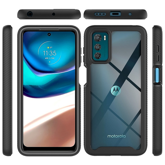 Carcasă pentru Motorola Moto G42 4G, Shockproof, cu folie, negru
