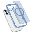 Husă Matt pentru iPhone 17, pentru MagSafe, albastru translucid