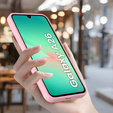 Carcasa pentru Samsung Galaxy A26, Silicone Heart, roz + Sticlă temperată 9H