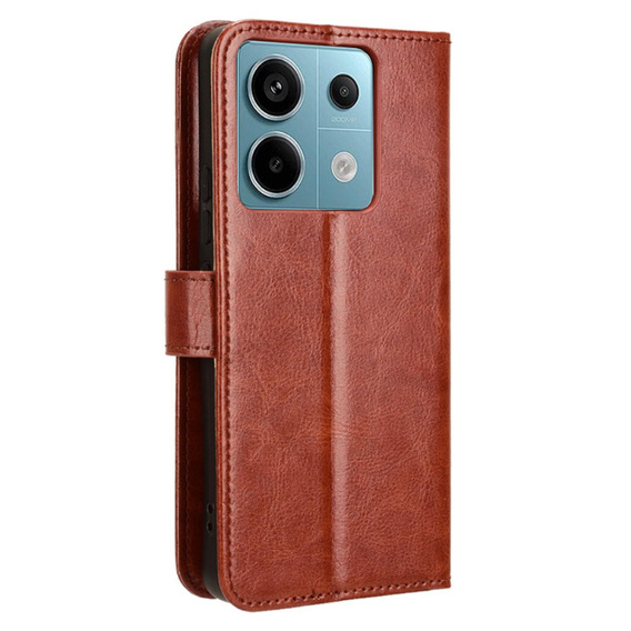 Cu clapetă pentru Xiaomi Redmi Note 13 Pro 5G, Crazy Horse Wallet, maro