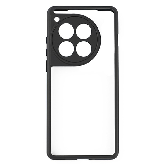 Carcasă pentru OnePlus 12 5G, Fusion Hybrid, cu protecție pentru camera foto, transparent / negru