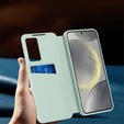 Husă cu clapetă pentru Samsung Galaxy S23, Smart View Wallet, verde