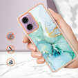 Carcasă de protecție pentru Motorola Moto G24 / G24 Power / G04, Marble Slim Case, verde