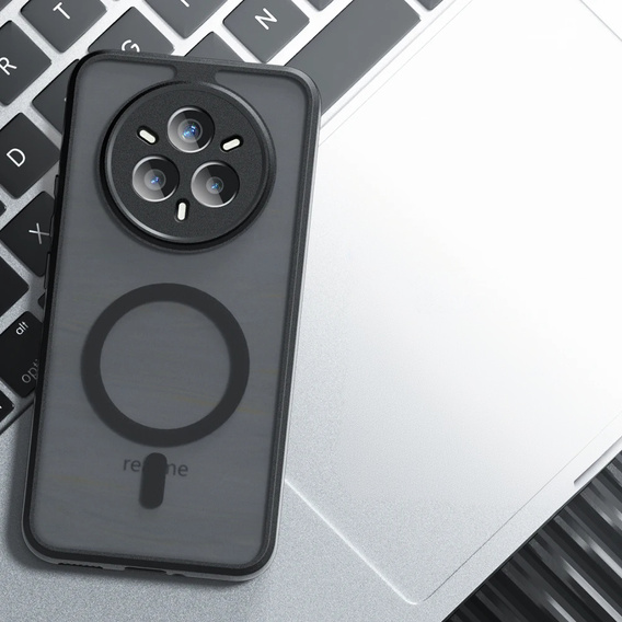 Husă pentru Realme 14 Pro 5G, pentru MagSafe, ERBORD Matt Case, negru