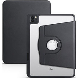 Husă pentru iPad Pro 11" 2022/2021/2020 (4/3/2 gen.), cu spațiu pentru stylus, rotativ la 360 °, negru