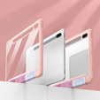 Husă pentru Samsung Galaxy Tab S10 Lite / S10 FE / S9 FE, Smartcase Hybrid, cu spațiu pentru stylus, Marble roz