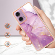 Carcasă de protecție pentru Motorola Moto G24 / G24 Power / G04, Marble Slim Case, violet