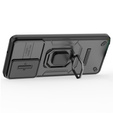 Husă pentru Realme C67 4G, KickStand Camera Lens, negru