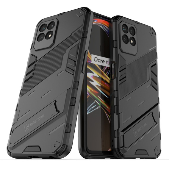 Husa pentru Realme 8i, Military kickstand, albastru