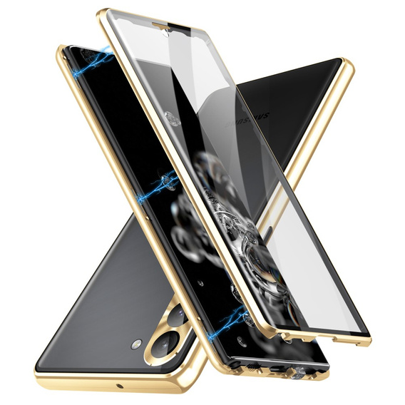 Huse pentru Samsung Galaxy S24, Magnetic Glass, de aur