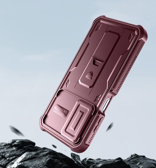 Husă blindată pentru Samsung Galaxy A16, Dexnor Full Body (Two Frames), roșu