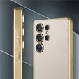 Huse pentru Samsung Galaxy S25 Ultra, GKK Leather, gri titan