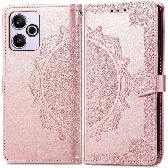 Cu clapetă pentru Xiaomi Redmi 13, Mandala, roz