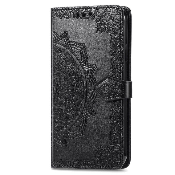 Cu clapetă pentru Oppo A78 4G, Mandala, negru