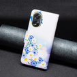 Cu clapetă pentru Oppo A38 4G / Oppo A18 4G, Wallet, Butterfly & Flowers alb