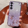 Husă pentru Samsung Galaxy S23, Glitter Flower, violet