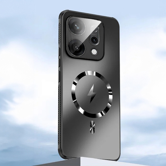 Husă pentru Oppo Reno 14, pentru MagSafe, cu protecție pentru cameră, negru