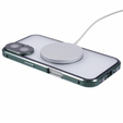 Carcasa Magnetic Dual Glass MagSafe pentru iPhone 16, verde