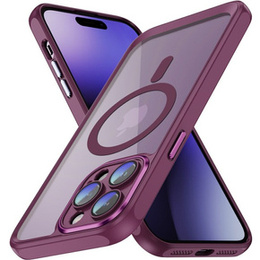 Husă pentru iPhone 14 Pro, ERBORD Impact Guard, MagSafe, maroon