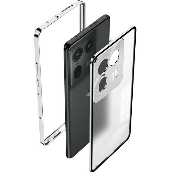 Carcasă pentru Motorola Edge 50 Ultra, Frame Case, de argint