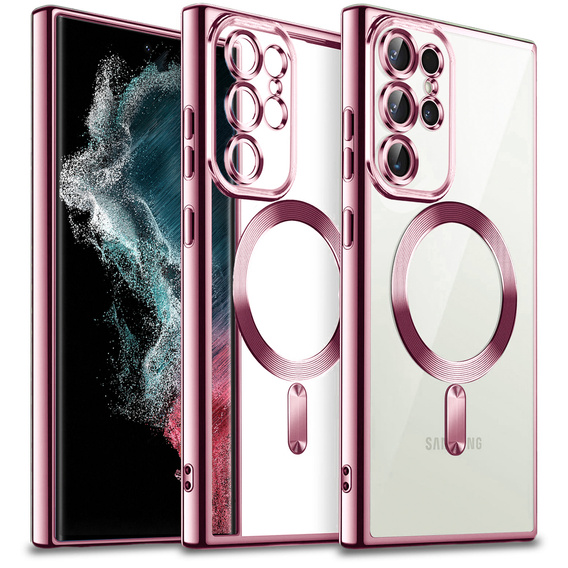 Huse pentru Samsung Galaxy S22 Ultra, MagSafe Hybrid, roz rose gold