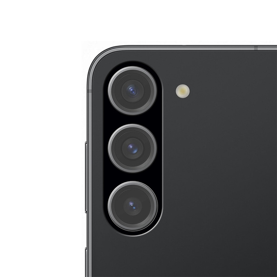2x ERBORD sticlă călită ERBORD pentru camera pentru Samsung Galaxy S23, negru