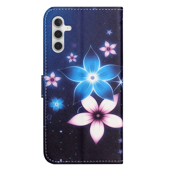 Cu clapetă pentru Samsung Galaxy M15 5G, Wallet, Blue Flower