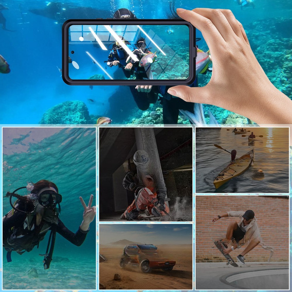 Husă impermeabilă IP68 pentru Xiaomi Redmi Note 14 Pro 5G, Redpepper, negru