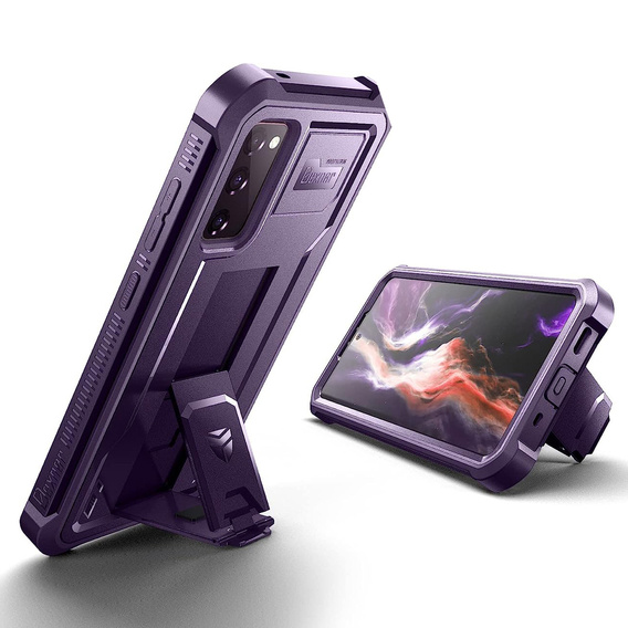 Husă blindată pentru Samsung Galaxy S20 FE, Dexnor Full Body, violet închis