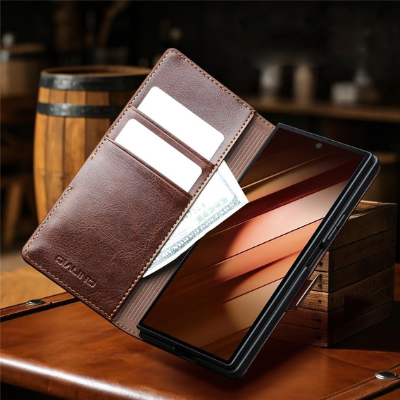Carcasă portofel din piele cu funcție de suport pentru Samsung Galaxy Z Fold7