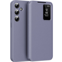 Husă cu clapetă pentru Samsung Galaxy S24+ Plus, Smart View Wallet, violet