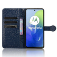 Husa cu clapetă pentru Motorola Moto G24 / G24 Power / G04, Wallet Rhombus, albastru