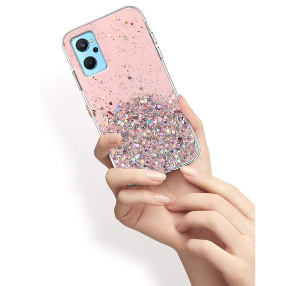 Huse pentru Realme 9i / Oppo A96, Glittery, roz