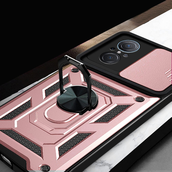 Husă blindată pentru Huawei Nova 9 SE, CamShield Slide, roz rose gold