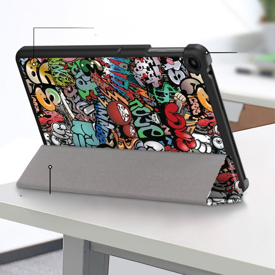 Husă pentru Huawei MatePad SE 10.4 2022, Smartcase, graffiti