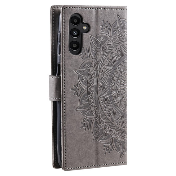 Cu clapetă pentru Samsung Galaxy S23 FE, Mandala, gri