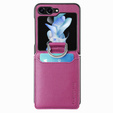 Carcasă pentru Samsung Galaxy Z Flip7 FE / Z Flip6, Card Slot Ring Case, violet