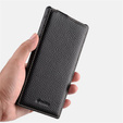 MELKCO carcasă flip pentru Samsung Galaxy S25 Ultra, piele, flip, negru