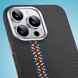 Carcasa pentru iPhone 15 Pro Max, Carbon Fiber MagSafe, negru