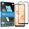 Mocolo Full Glue sticlă călită pentru Realme C31, cadru negru