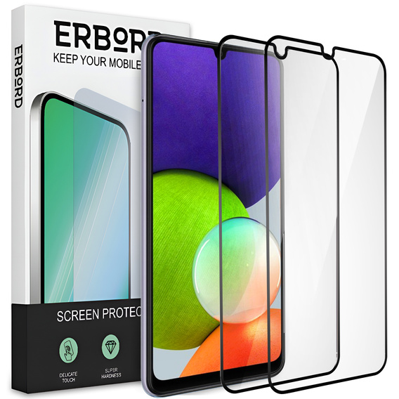 2x sticlă ceramică ERBORD Hybrid Glass pentru Samsung Galaxy A22 5G