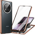 Husa pentru Honor Magic 7 Lite, Magnetic Dual Glass, portocaliu